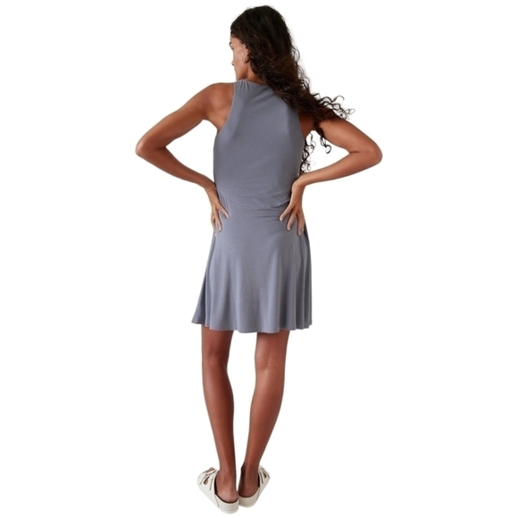 ATHLETA Santorini Thera Dress Light Blue Tencel Modal Dress Size Medium - Picture 7 of 11